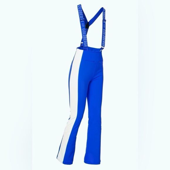 GOLDBERGH WOMEN'S HIGH END SALOPETTE SKI PANTS BIB DAZZLING BLUE NWT US 4 - Picture 2 of 10
